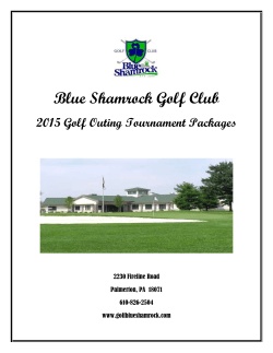 2015 Golf Outing Fees - Blue Shamrock Golf Club