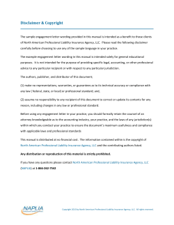 Example Comfort Letter