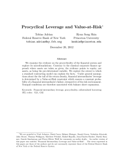 Procyclical Leverage and Value at Risk