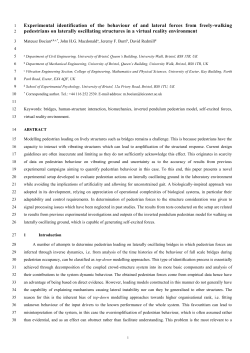 4.1 Pedestrian walking behaviour