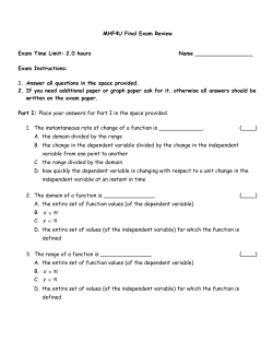 MPM1D Mid-Year Exam
