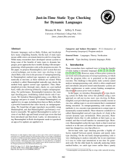 Just-in-Time Static Type Checking for Dynamic Languages