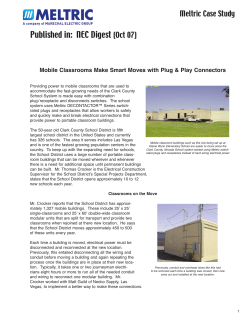 Mobile Classrooms Make smart moves with plug and play