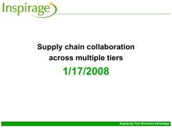 Supply chain collaboration across multiple tiers 1/17