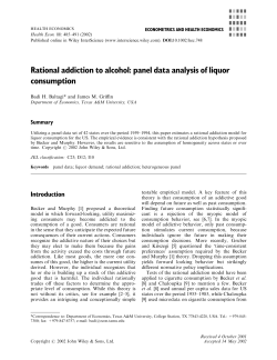 Rational addiction to alcohol: panel data