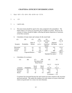 chapter 7 : optimal risky portfolios