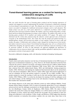 Forest-themed learning games as a context for learning via
