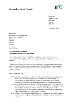 Letter to Leic Play Field Assoc