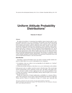 Uniform Attitude Probability Distributions