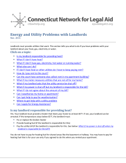 Energy and Utility Problems with Landlords