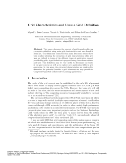 Grid Characteristics and Uses: a Grid Definition