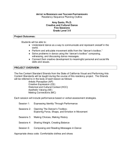 Creative and Cultural Dance Unit, By Amy Santo, Ph.D.