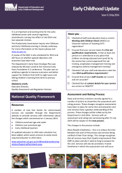 Early Childhood Update Newsletter - Edition 6