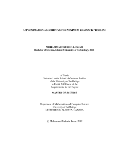 APPROXIMATION ALGORITHMS FOR MINIMUM KNAPSACK