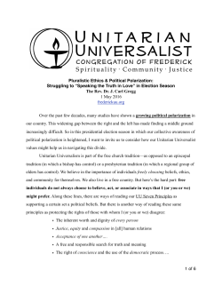 160501 - Cosmopolitanism - Unitarian Universalist Congregation of