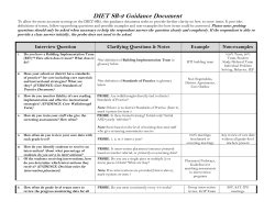 DIET-SB2, this guidance document