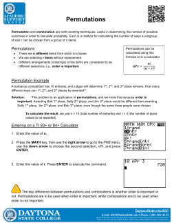 Permutations - Daytona State College