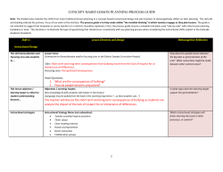 Concept-Based Lesson Planning Process Guide