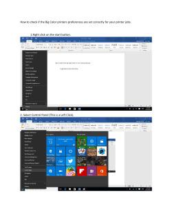 How to check if the Big Color printers preferences are set correctly