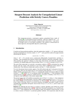 Steepest Descent Analysis for Unregularized