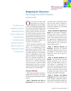 Budgeting for Outcomes - Government Finance Officers Association