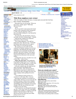 Title firm employee now owner