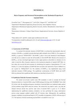 METHODS S1 Role of Sequence and Structural Polymorphism on