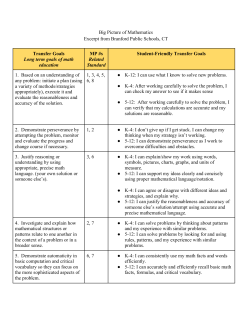 Big Picture of Mathematics Excerpt from Branford