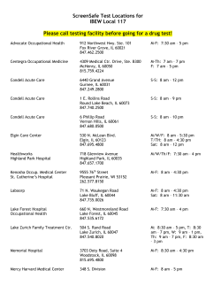 ScreenSafe Test Locations for