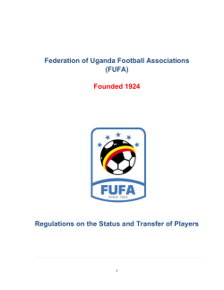 Founded 1924 Regulations on the Status and Transfer of Players