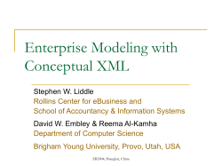 Enterprise Modeling with Conceptual XML