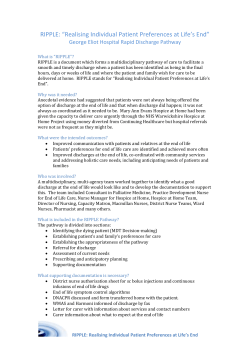 George Eliot Hospital Rapid Discharge Pathway