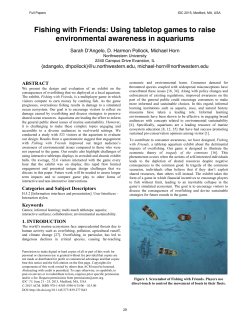 Fishing with Friends: Using tabletop games to raise