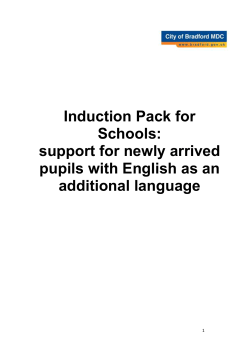 New Arrivals EAL Induction