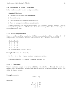 Non-standard Simplex Method