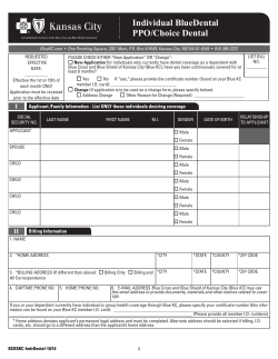 Individual BlueDental PPO/Choice Dental