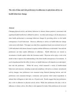 The role of time and risk preferences in compliance with medical