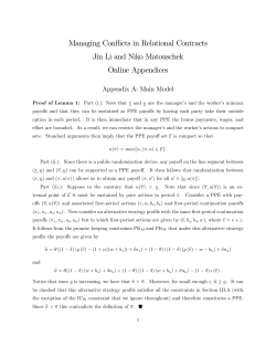 Managing Conflicts in Relational Contracts Jin Li and Niko
