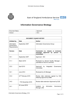 Information Governance Strategy
