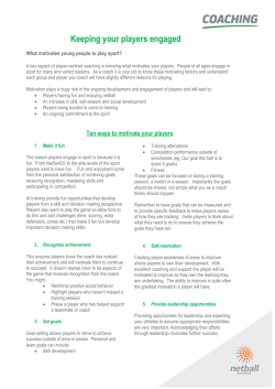 Motivating your players