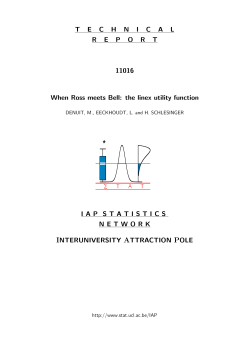 TECHNICALREPORT 11016 When Ross meets Bell: the linex utility