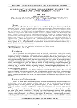 a compararative analysis of the labour market behavior in the