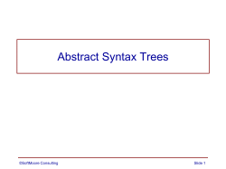 Abstract Syntax Trees