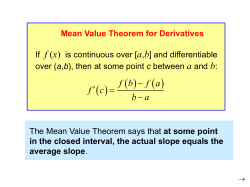 Calculus 4.2 - Leon County Schools