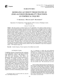 modeling accident frequencies as zero