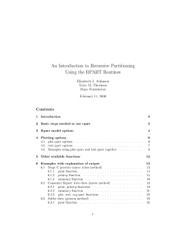 An Introduction to Recursive Partitioning Using the RPART Routines