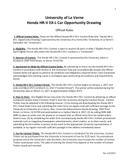 University of La Verne Honda HR-V EX-L Car Opportunity