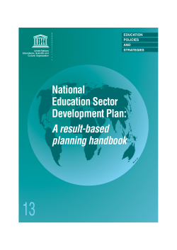 National education sector development plan: a result