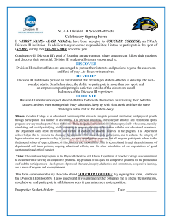 ncaa signing form (optional) - Goucher Athletics