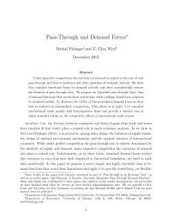 Pass-Through and Demand Forms - American Economic Association
